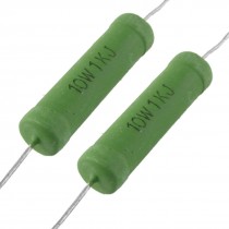 10W Watt 1K Ohm 5% Fixed Type Wire Wound Resistors 10 Pcs