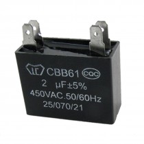 Ceiling Fan 2uF CBB61 450VAC Non Polar Motor Capacitor