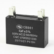 AC 500V 4uF Capacity 4-pin Air Conditioner Fan Motor Capacitor