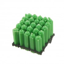 25 Pcs 7mm x 27mm Green Screw Fixing Plastic Wall Plugs
