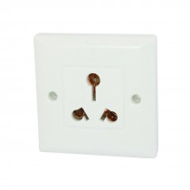 AC 250V 16A 3 Round Pin 3 Pin AU Two Way Socket Wall Outlet Plate Panel White