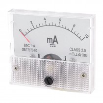 White Plastic Class 2.5 Analog Panel Meter Current 0-10mA