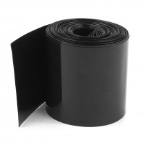 10meters 64mm Width PVC Heat Shrink Wrap Tube Black for AA Battery Pack
