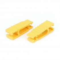 2pcs 30 x 9 x 10mm Plastic Yellow Fuse Clips Holder