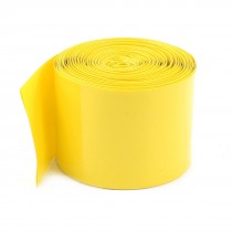 50mm Width PVC Heat Shrink Tubing Tube Yellow 10meters for 2 x 18650 Batteries