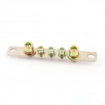 Screw Install 2x15 Model 5 Terminals Wire Connector Barrier Block Bronze Tone