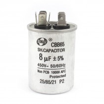 AC450V 8uF 6PINS Polypropylene Film Motor Run Capacitor CBB65