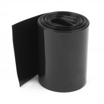 2meters 64mm Width PVC Heat Shrink Wrap Tube Black for AA Battery Pack