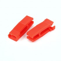 2pcs 33 x 9 x 11mm Plastic Red Fuse Clips Holder