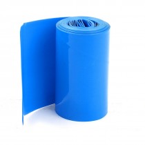2Meters 50mm Width PVC Heat Shrink Wrap Tube Blue for 2 x 18650 Battery