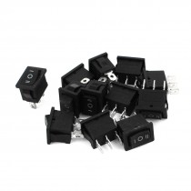 AC 250V 6A AC 125V 10A SPDT 3 Pin Terminal on Off on Snap in Boat Rocker Switch