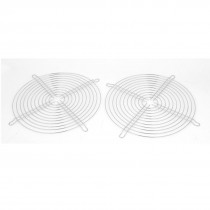 2 Pcs Silver Tone Metal Cooling Fans Parts Grill Guard for 207x207mm Case Fan