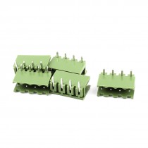 5 Pcs 5 08mm Pitch Right Angle 4pin PCB Pluggable Terminal Block Connectors