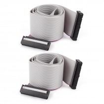 2pcs FC34P 34WAY IDC Socket Extension Flat Ribbon Cable 100cm for Arduino DIY