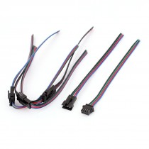 4 Pair 4 Pin Male Female JST SM Connectors for RGB WS2801 LPD8806 LED Strips