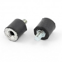 2 Pcs M3 Thread Rubber Vibration Mount Isolator Damper 8mm x 8mm