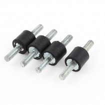 4pcs M5 Male Thread 13x13mm Rubber Anti Vibration Shock Mount Absorber Buffer