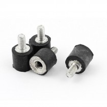 4pcs M4 Male Female Anti Vibration Rubber Mounts Isolators 10mm x 10mm