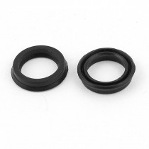 2pcs 14mmx10mmx3mm Rubber Air Seal Gaskets Black for Solenoid Valve