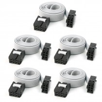 5pcs 50cm IDC 6pin Hard Drive Extension Wire Flat Ribbon Cable for Motherboard