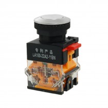 Silver Tone Momentary Push Button Switch 22mm 7/8" 1 NO N/O 1 NC N/C 10A 660V AC