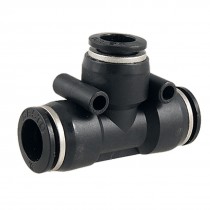 Pneumatic 10mm to 12mm 3 Way Pass Quick Fittings Black