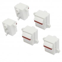 5 Pcs Orange White 2 Pin SPST On/Off Rocker Switch AC 125V/13A 250V/10A