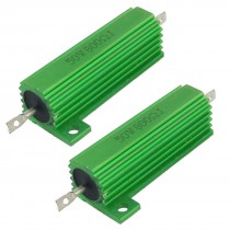 50W 800 Ohm Screw Tap Mounted Aluminum Housed Wirewound Resistors 2 Pcs