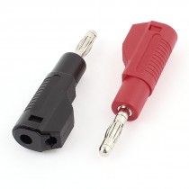2pcs Unshrouded 4mm Stackable Banana Male Test Plug Connector