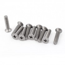 10pcs M6 x 23mm Magnetic Fastener Tightening Recessed Cross Pan Head Screw Bolt