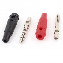 2pcs Nickel Plated 4mm Screw Stackable Speaker Cable Banana Plugs Connector