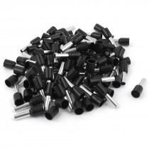 100pcs AWG12 Wire Copper Crimp Connector Insulated Ferrule Cord Terminal Black
