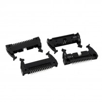 Double Rows 2 54mm 26PINS Lock Type Straight IDC Pin Headers Connector 4pcs