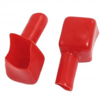 Car Square Mouth Battery Cable Terminals Sleeves Boots Red 10 Pcs