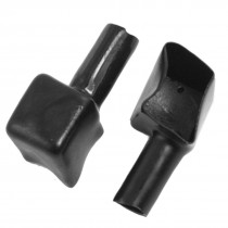 10 x Car Black Soft Plastic Angle Type Battery Terminals Boots Covers