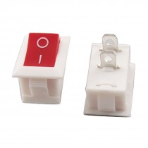 AC 6A/250V 10A/125V ON/OFF I/O 2 Position SPST 2 Pin Snap in Rocker Switch x5pcs