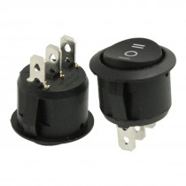 2 x AC 6A/250V 10A/125V 3 Pin SPDT ON/OFF/ON 3 Position Round Boat Rocker Switch