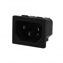 Black 3 Pin Terminals IEC320 C14 Inlet Plug Power Socket AC 250V 10 Amp