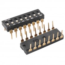 2 Pcs 2.54mm Pitch 8 Position IC Type DIP Switch Black Mbjos