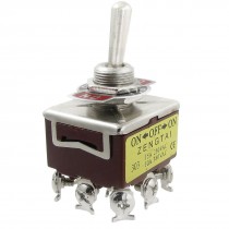 AC 250V 15A 380V 10A ON/OFF/ON 3 Position 3PDT 9 Screw Terminals Toggle Switch
