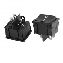 AC 6A/250V 10A/125V 4 Pin ON/OFF 2 Position DPST Snap In Boat Rocker Switch 5pcs