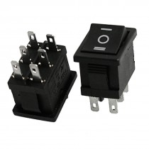 10 Pcs DPDT ON-OFF-ON 3 Position Snap In Boat Rocker Switch 6A/250V 10A/125V AC