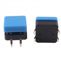 10 x Momentary Tact Tactile Push Button Switch 12 x 12mm x 8mm 4 Pin DIP + Cap