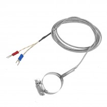 0-400 Celsius 2M Temperature Sensor K Type Thermocouple + 1.1" Clamp Hoop