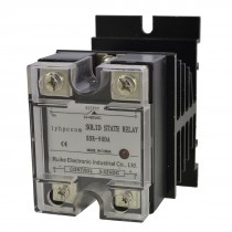 DC 3-32V to AC 24-480V 90A Single Phase SSR Solid State Relay w Heat Sink