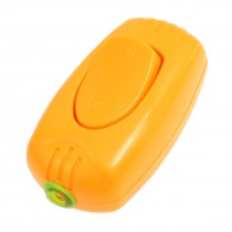 Orange Plastic Feed Through in Line Cord On Off Switch 6A for Lamp Light