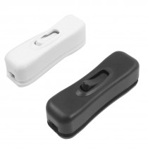 2 Pcs Bedroom Black White In Line Cord Light On Off Switch AC 250V/125V 2A