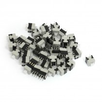 50 Pcs Latching Type 6 Pins Torch Push Button Switch 8.5x8.5mm