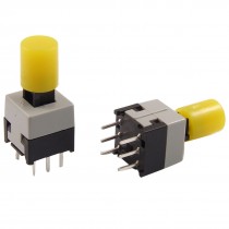 10 Pcs PCB Momentary Tactile Tact Push Button Switch 6 Pin 8 x 8mm x 18mm w Cap