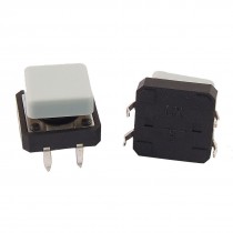10pcs Momentary Tact Tactile Push Button Switch 12 x 12 x 12mm 4Pin DIP w Cap
